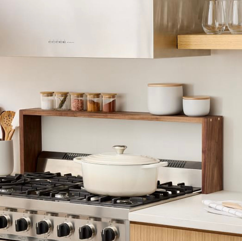 Walnut Stove Top Shelf Riser